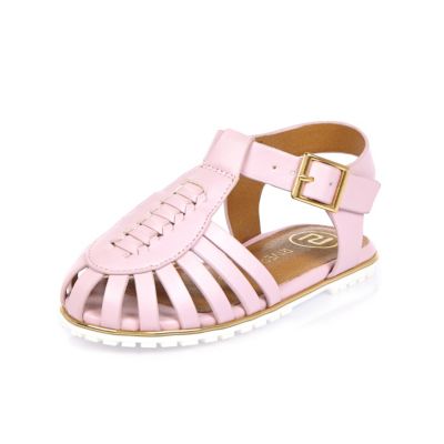 Mini girls pink sandals